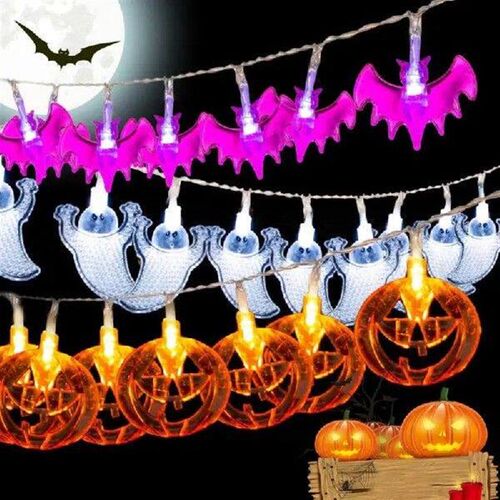5/3/1pcs LED large purple bat string light,outdoor