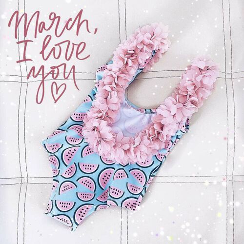 New Summer Swimsuit Toddler Infant Baby Girls Floral Waterme