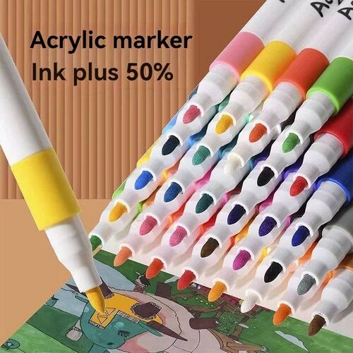 12-80 Colores Set Acrylic Paint Art Marker Pen Rock Painting