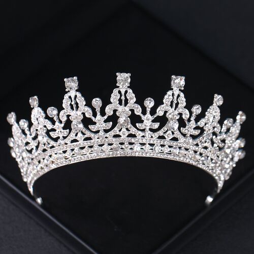 Silver Color Crystal Tiaras And Crowns Rhinestone Princess Q