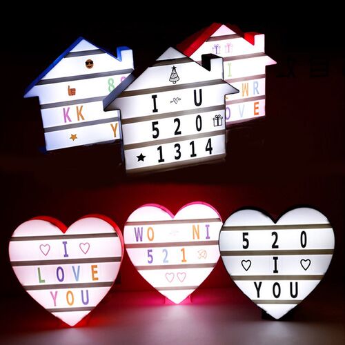 Heart Shape LED Combination Night Light DIY 96pcs Letters C