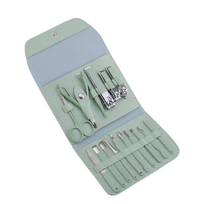 Navy Claw Set Matcha Green 16-piece Set Beauty Manicure Tool