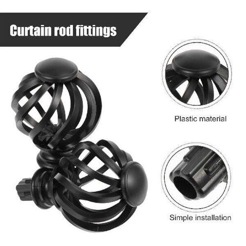 2 Pcs Bird Cage Curtain Rod Pole Ends Window Rods Drapery