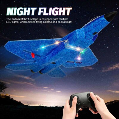 F22 Raptor RC Plane 2.4G 2CH Remote Control Flying Glider Wi