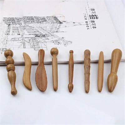 1Pcs Sandalwood Acupoint Stick Dial Stick Massage Stick