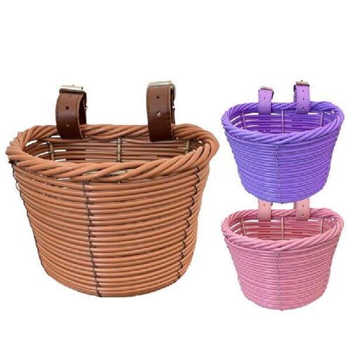 1pcs Bike Basket Artificial rattan Bicycle Storage