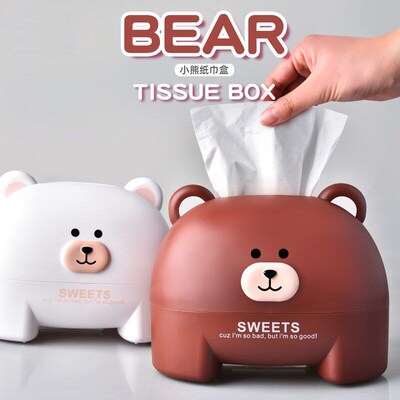 Cartoon tissue boxes sitting room desktop paper box of