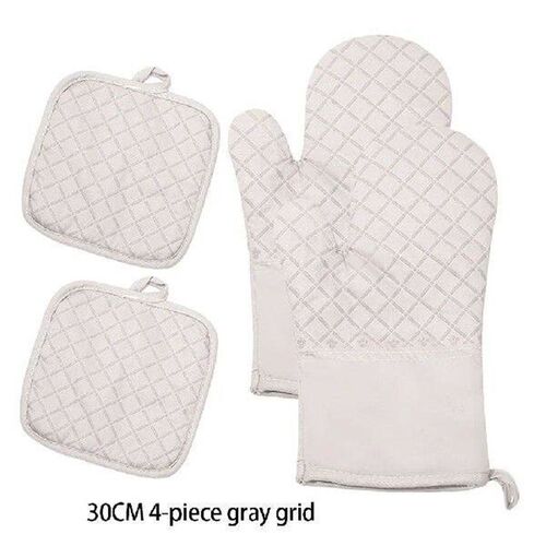4 Pieces/Set Oven Portable Non-stick Gloves Mittens Heats
