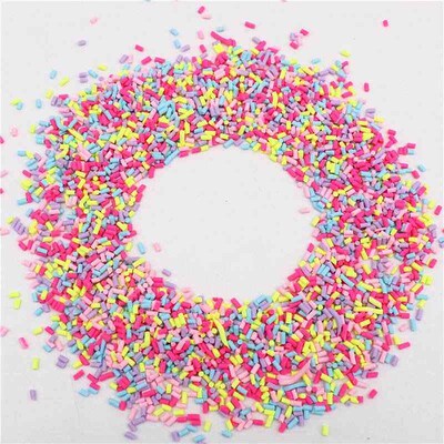 Colourful Mix Cylindrical Polymer Clay Slices Sprinkles for