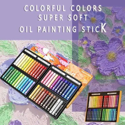 A Set Non-toxic Student Graffiti Stick Super Soft Heavy Colo