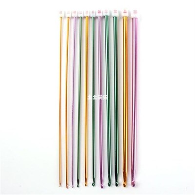 11 2-8mm Multicolour Aluminum TUNISIAN AFGHAN Crochet Hook