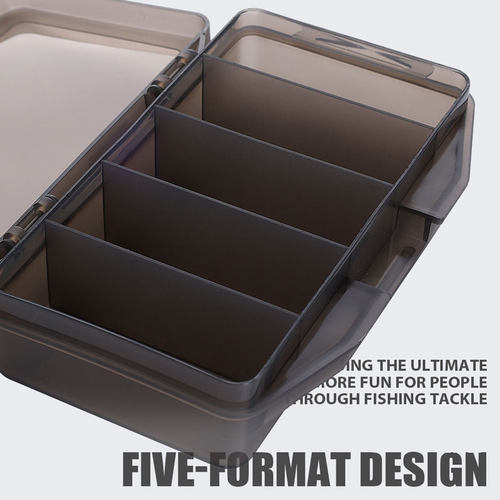 5 Grids Compartments Organizer Container Visible Plastic Fis