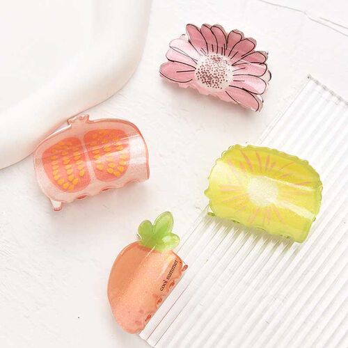 Fruit Rainbow Fun Grab Clip Mini Broken Hair Bangs Clip Cute