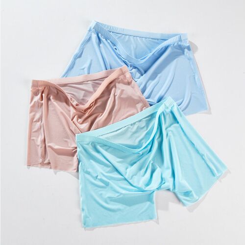 Mens Ice Silk Underwear One-piece Lightweight Underwear Fol