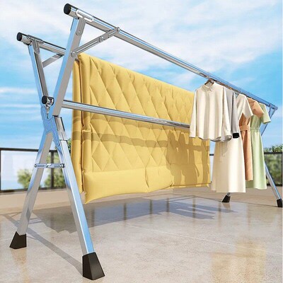 Simple Clothes Drying Rack Net Red Clothes Hanger Floor-stan