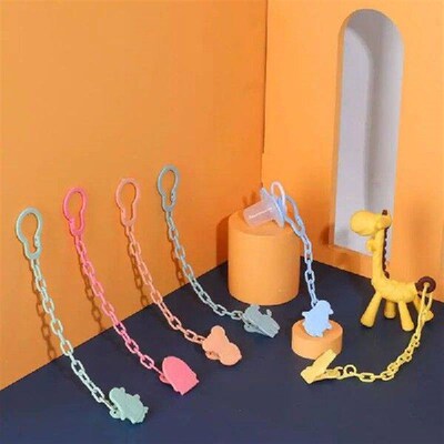 Beech Wood Chain Pacifier Clip Chain Pendant Baby Pacifier