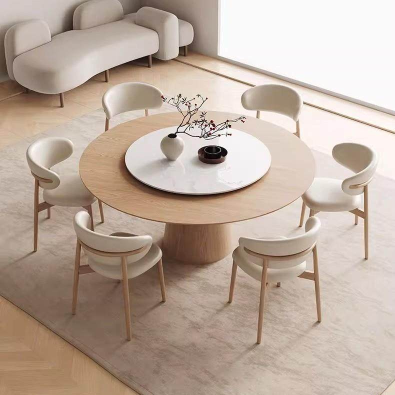 原木奶油风实木圆桌家用小户型餐厅圆形饭桌白蜡木圆餐桌带转盘,鲜花速递/花卉仿真/绿植园艺,割草机/草坪机,淘宝优惠券,粉丝福利购,淘宝优惠卷