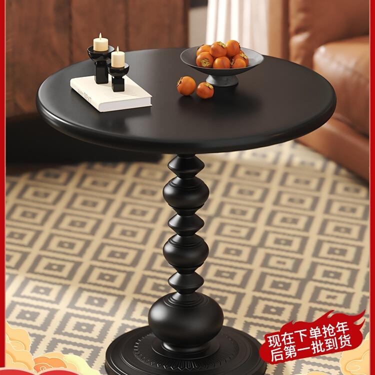 美式复古客厅边几沙发边柜角几卧室铁艺中古小茶几创意床头柜