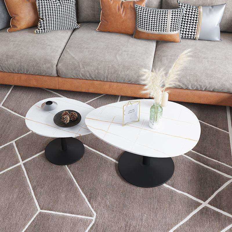 北欧轻奢椭圆形大理石茶几 家用客厅异形沙发边几公寓创意小圆桌,鲜花速递/花卉仿真/绿植园艺,割草机/草坪机,淘宝优惠券,粉丝福利购,淘宝优惠卷