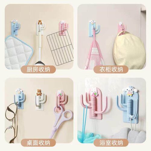 Creative Cartoon Triangle Hooks, Cute for Student Dorms, No-