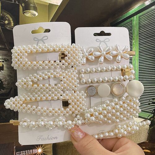 Simulated Pearl Hair Clips For Women Korean Women Hairpins G