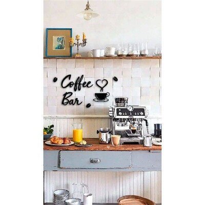 Coffee Bar Decor Sign for Kitchen Cafe and Farmhouse, Metal