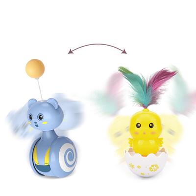 Automatic Cat Toys Tumbler Games Interactive Funny Teaser Fe