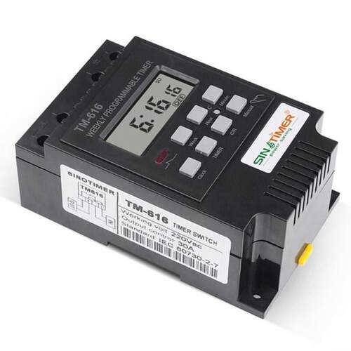 SINOTIMER TM616 30AMP 4PINS 7 Days Programmable Timer Din Ra