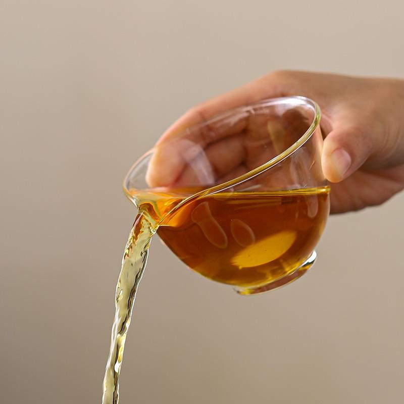 高档玻璃公道杯耐热分茶器功夫茶具配件透明带嘴玻璃杯茶海品茶杯