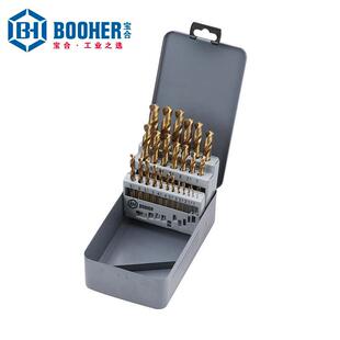 Booher宝合工具 25件套高速钢镀钛直柄麻花钻 BH1400204