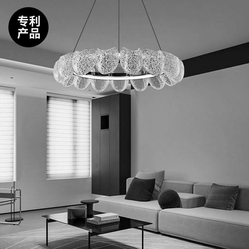 轻奢客厅吊灯全铜意式高级大气简约2024新款设计师树脂卧室餐厅灯