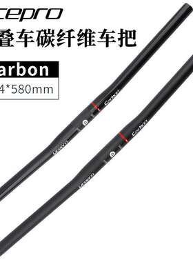Litepro折叠车全碳纤维车把 风行412改装碳把直把25.4MM超轻108g