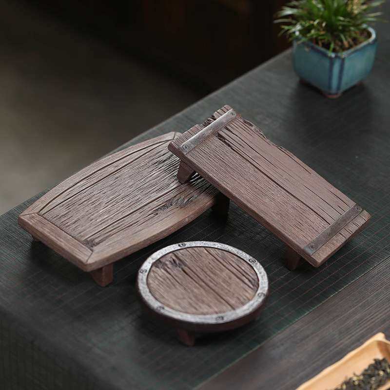 宜兴紫砂壶承垫干泡台茶宠摆件可养仿真木纹小桌子壶托茶托杯垫,3C数码配件,其它配件,淘宝优惠券,粉丝福利购,淘宝优惠卷