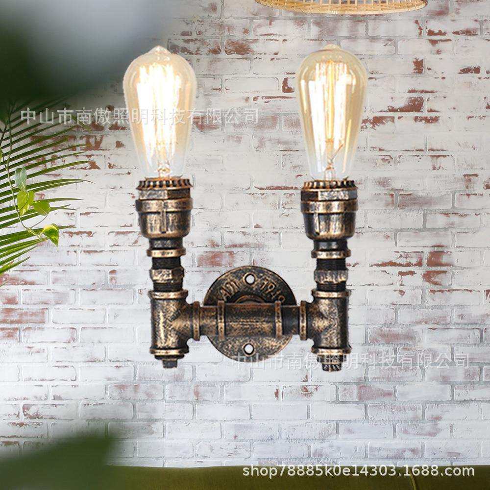复古壁灯美式铁艺水管壁灯卧室内床头灯创意个性工业风酒店装饰灯,鲜花速递/花卉仿真/绿植园艺,割草机/草坪机,淘宝优惠券,粉丝福利购,淘宝优惠卷
