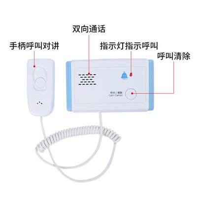 医护有线对讲呼叫器病房养老院紧急呼叫报警病床语音双向对讲分机