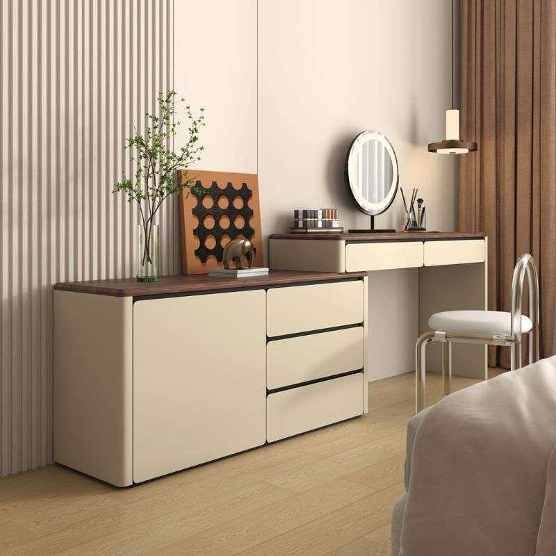 实木烤漆梳妆台复古简约卧室高级收纳斗柜一体小户型伸缩化妆台桌,3C数码配件,其它配件,淘宝优惠券,粉丝福利购,淘宝优惠卷