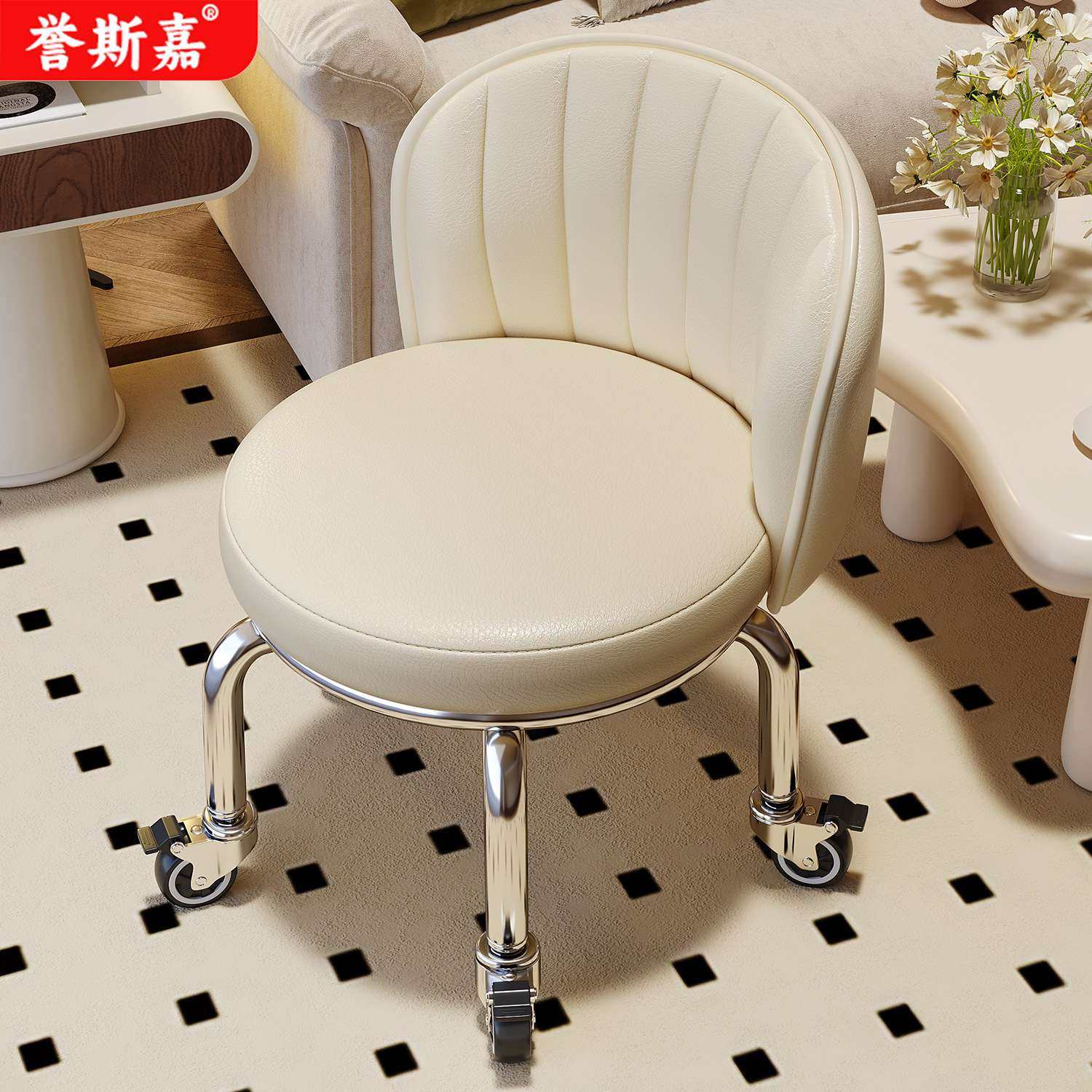 美缝小凳子家用矮凳滑轮圆凳美缝修脚足浴凳子儿童学步凳小板凳,3C数码配件,其它配件,淘宝优惠券,粉丝福利购,淘宝优惠卷