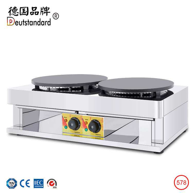 班戟炉山东杂粮煎饼果子机商用双头可丽饼机薄饼机电饼铛街头小吃