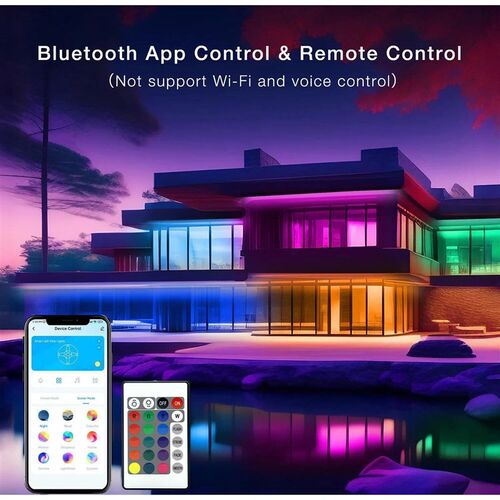 100FTOutdoor Waterproof Smart Led Light Strip, Support App (