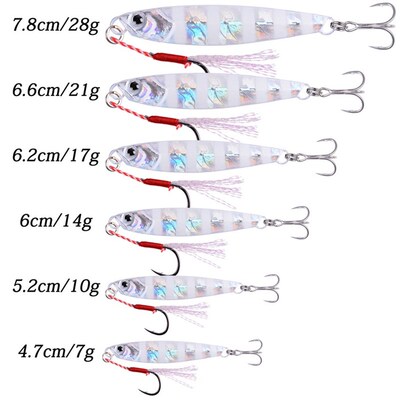 Aorace 10Pcs Super Quatity Metal Casting Jig 7g-10g-21g-28g