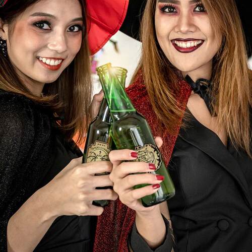 12/24pcs Halloween Retro Horror Gothic Wine Bottle Labels St