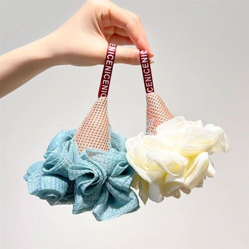 1pc Ice Cream Bath Ball Soft Scrubbing Towel Cute Foaming Ba