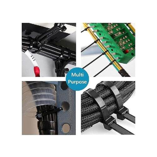 600 Pack Cable Ties Black 36Mm Strong Nylon Zip Ties Wraps