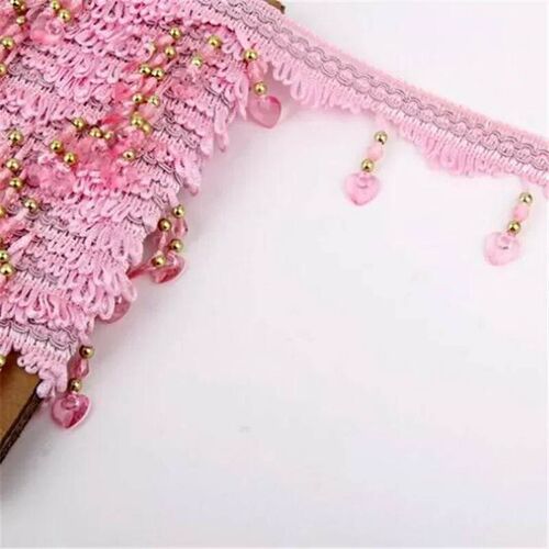 12Yard Crystal Seam Edge Love Beads Lace Curtain Hanging Fri