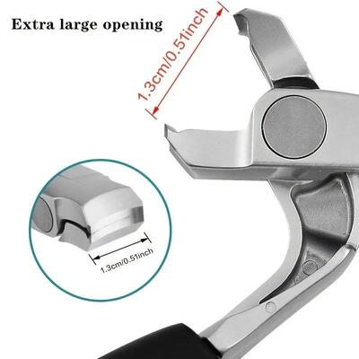 Stainless Steel Nail Scissors with Curved Blade - Heavy-Duty