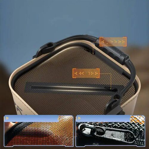 Fishing Bucket Folding Fish Bait Bucket EVA Water Tank 8L/14