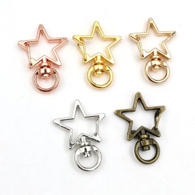 10pcs Cat Heart Snap Hook Trigger Clips Buckles For Keychain