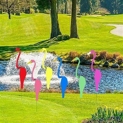 Flamingo Wind Sculpture Flamingo Metal Lawn Art Ornaments