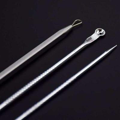 3Pc/Set Blackhead Whitehead Remover Needle Kit Blemish Acne