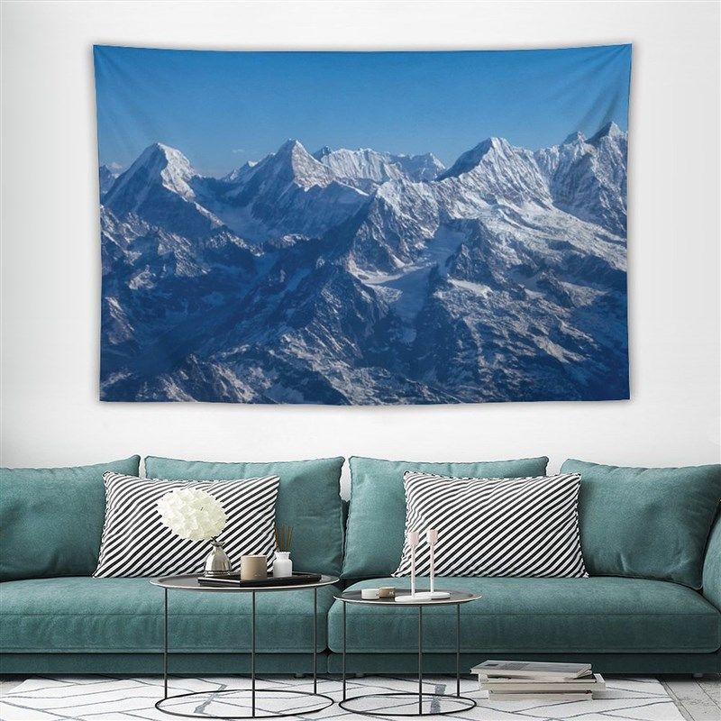 尼泊尔喜马拉雅山脉区雪山风景装饰海报背景布挂布墙布挂毯画布,居家布艺,挂毯/壁毯,淘宝优惠券,粉丝福利购,淘宝优惠卷